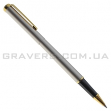 Ручка роллер серебристо-золотистая (pen-136)