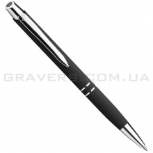 Ручка кулькова "Soft Touch" черная (pen-080)