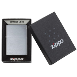 Запальничка Zippo 230 Vintage Brushed Chrome
