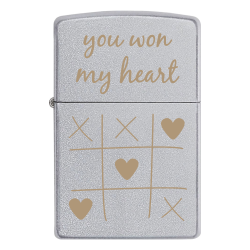 Запальничка Zippo з персоналізованим гравіюванням «you won my heart»