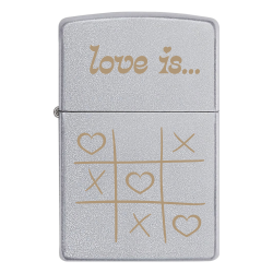 Запальничка Zippo tic-tac-toe «Love is...» (любовь - это)