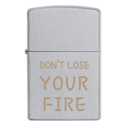 Зажигалка Zippo с гравировкой «Don't Lose Your Fire»