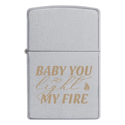 Зажигалка Zippo с гравировкой «Baby you light my fire»