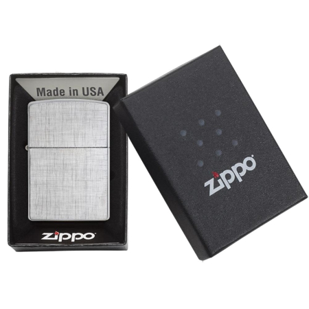 Запальничка Zippo 28181 Reg Linen Weave Brushed Chrome