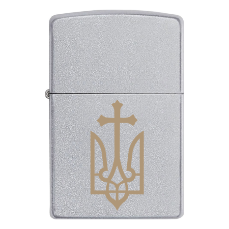 Запальничка Zippo тризуб з православним хрестом