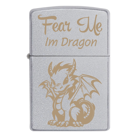 Запальничка Zippo Fear Me Im Dragon - Бійся мене, я дракон!