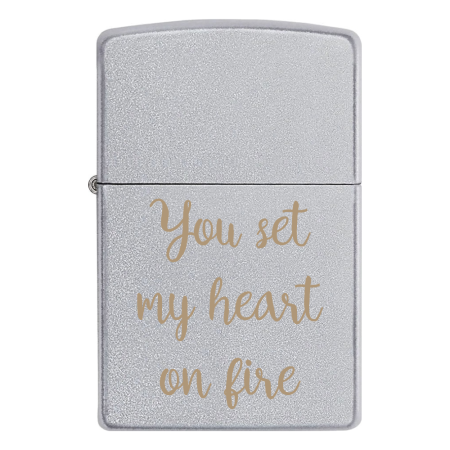 Зажигалка Zippo «You set my heart on fire»
