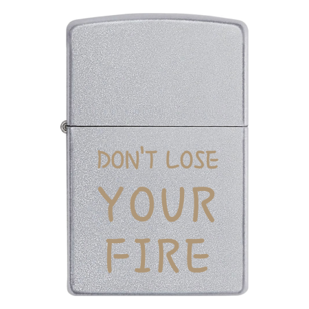Зажигалка Zippo с гравировкой «Don't Lose Your Fire»