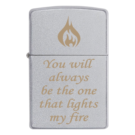 Зажигалка Zippo с гравировкой «You will always be the one that lights my fire»