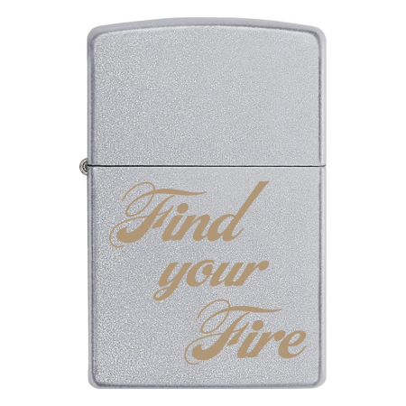 Зажигалка Zippo с гравировкой «Find your fire»