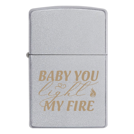 Зажигалка Zippo с гравировкой «Baby you light my fire»