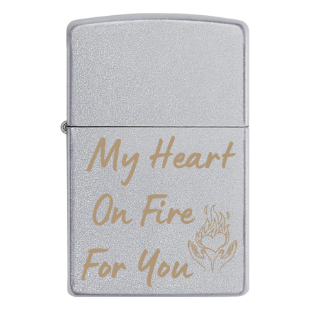 Зажигалка Zippo с гравировкой «My Heart On Fire For You»