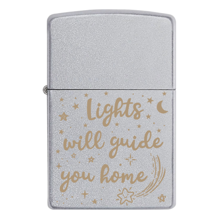 Зажигалка Zippo с гравировкой «Lights will guide you home»