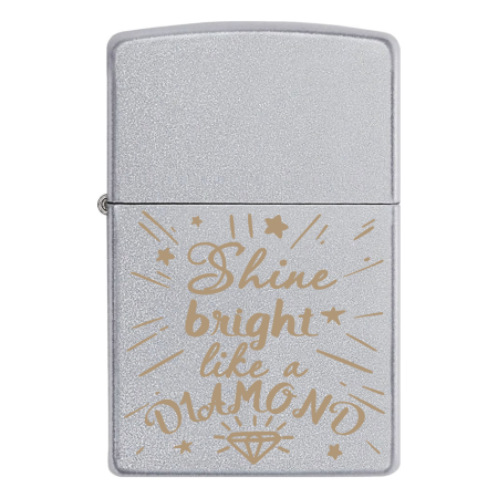 Зажигалка Zippo с гравировкой «Shine bright like a diamond»