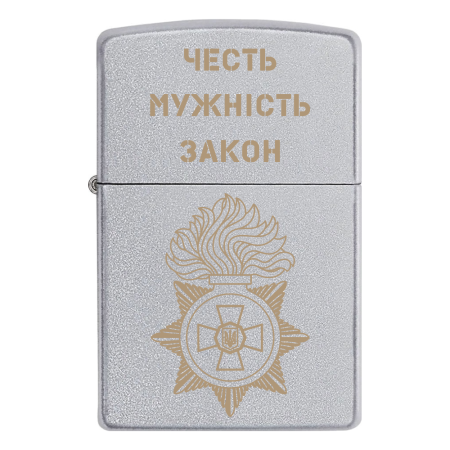 Запальничка Zippo Велика Емблема НГУ «Честь. Мужність. Закон.»